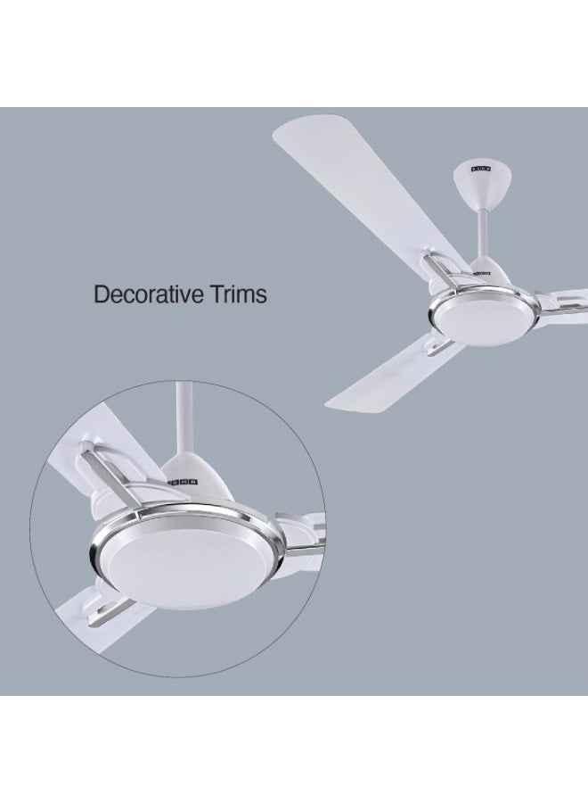أوشا USHA Striker One 1200mm | BEE Star Rated |High Speed Decorative Ceiling Fan | 2 Year Warranty | (Pearl White) Pack of 1 - Image 4